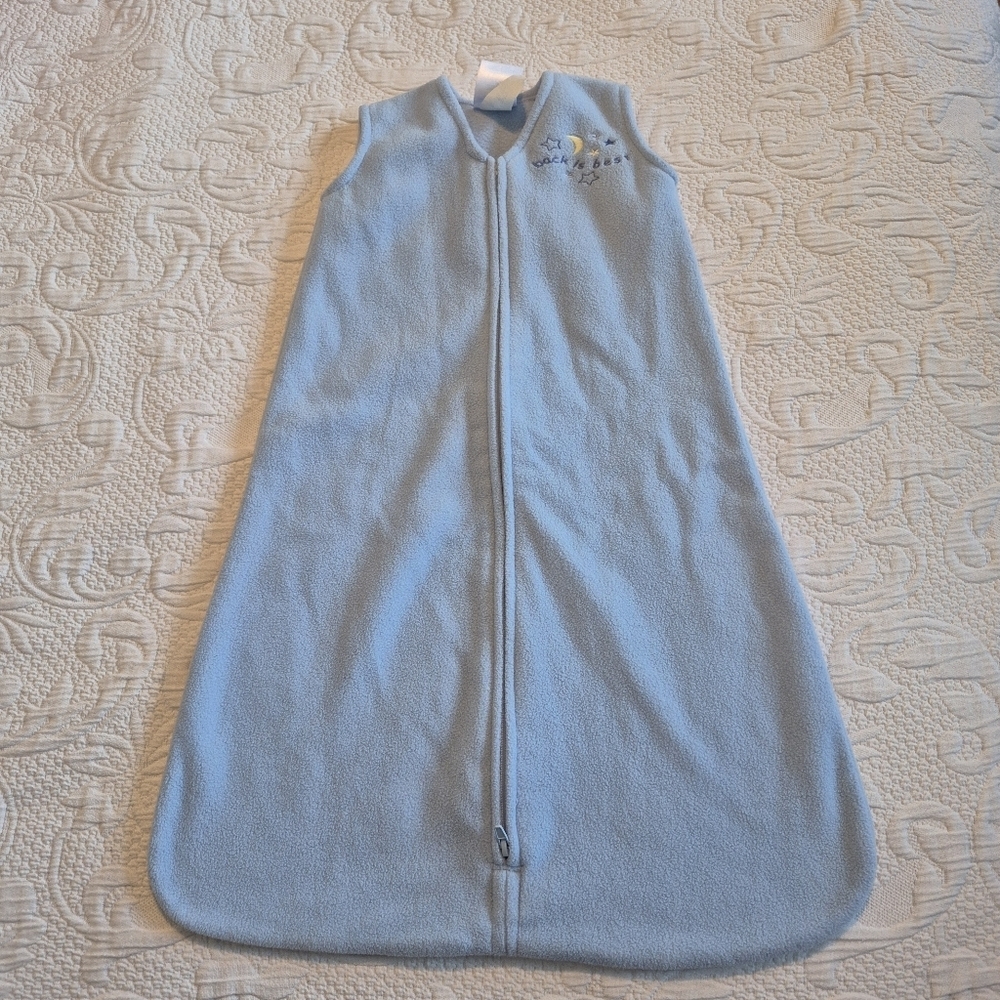 Halo small 0-6 months blue sleep sack light blue 1 way zipper VGUC